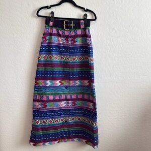 Vintage 1970s Long Skirt Size 26 Waist